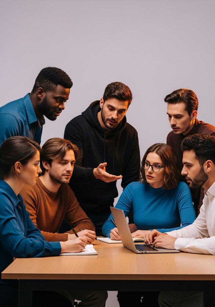 Persone che alzano la mano durante una riunione associativa