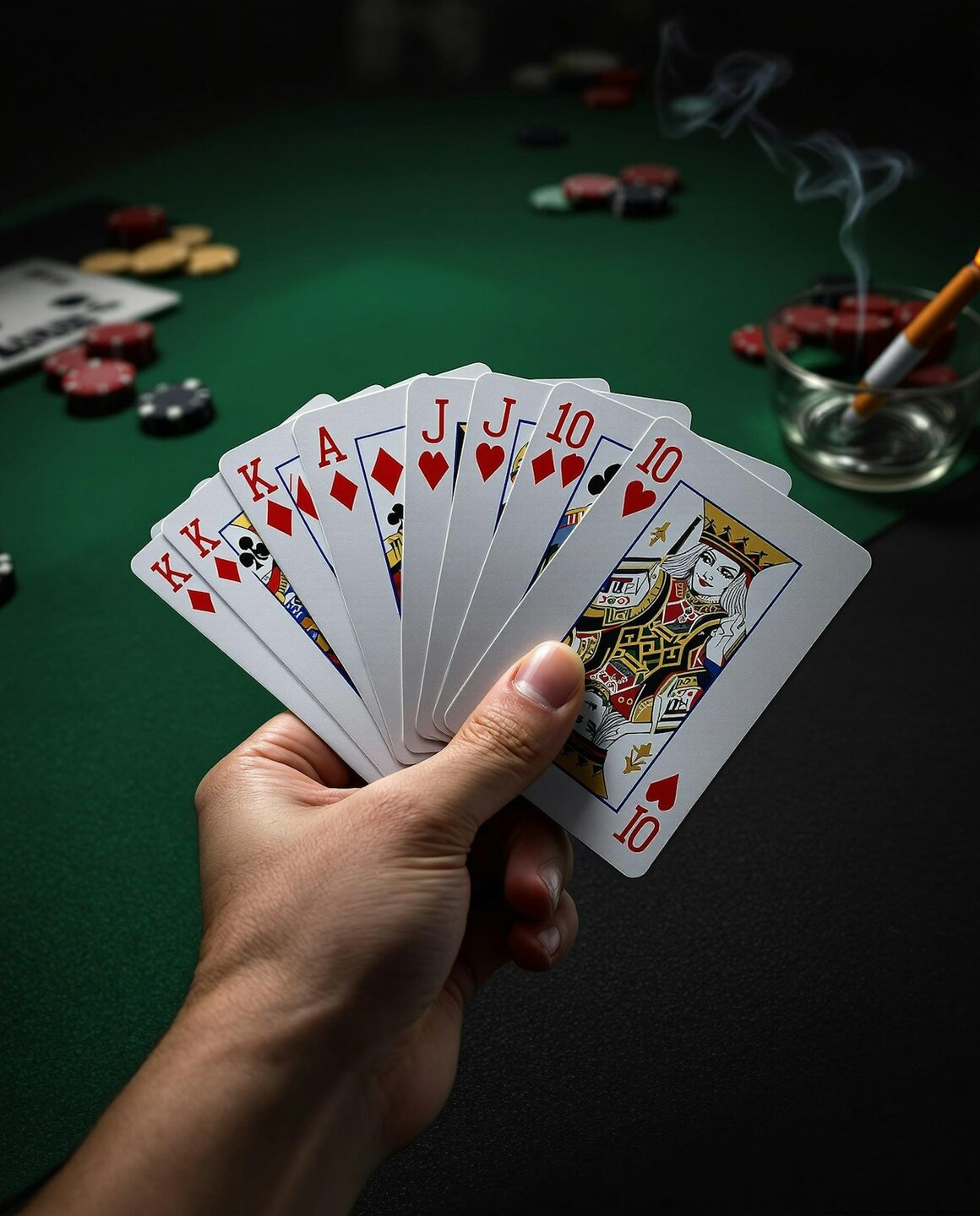 Gruppo di persone che gioca a carte attorno a un tavolo